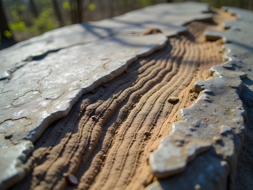 Glacial striations on exposed bedrock in Inwood Hill Park