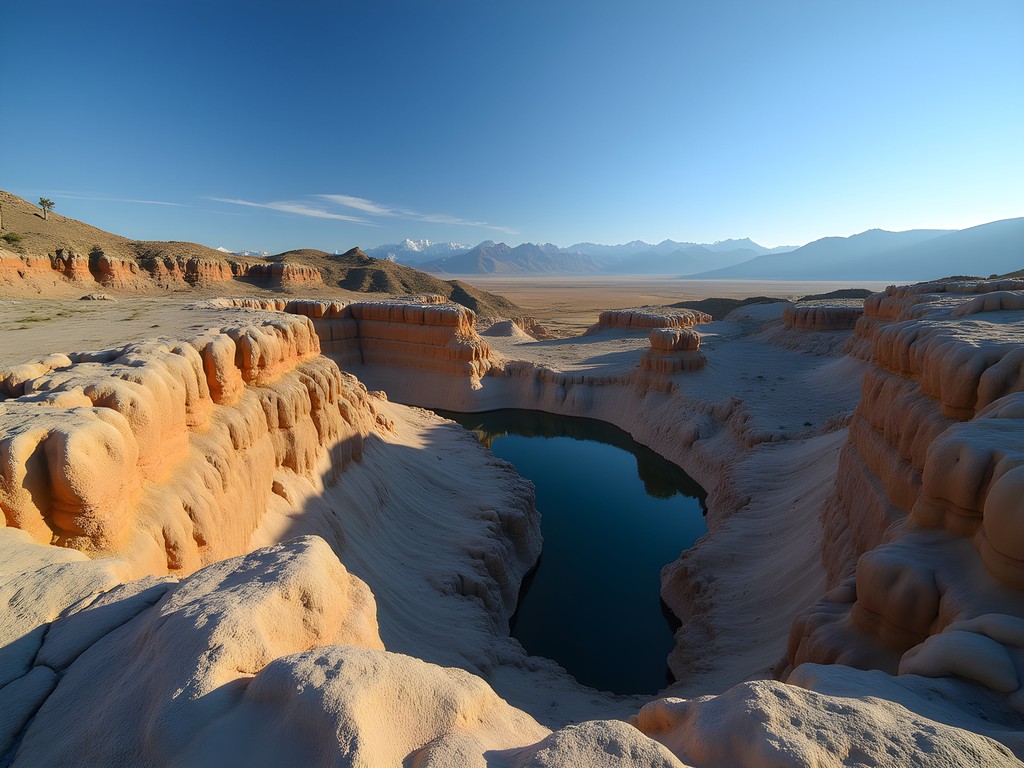 Winter landscape of Tule Springs Fossil Beds National Monument in North Las Vegas