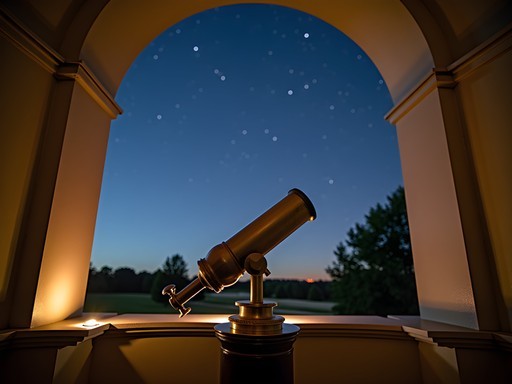 Northmoor Observatory telescope with night sky