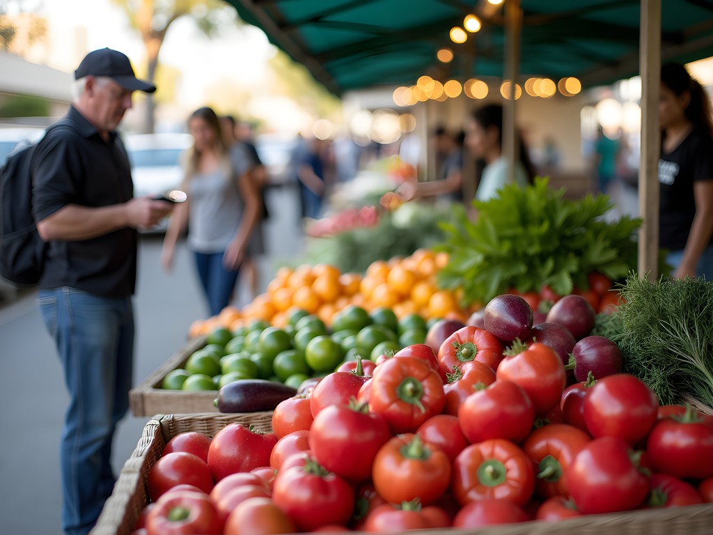 Vibrant Stockton Certified Farmers Market with fresh produce and local vendors
