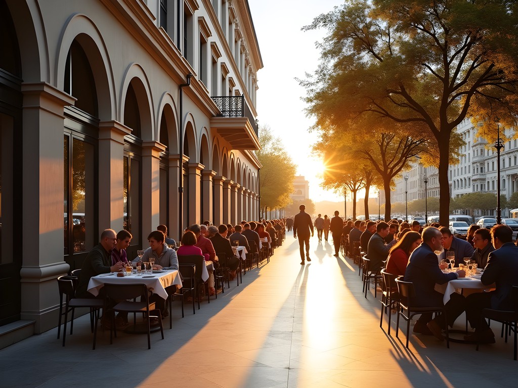 Cafe culture at Aristotelous Square in Thessaloniki