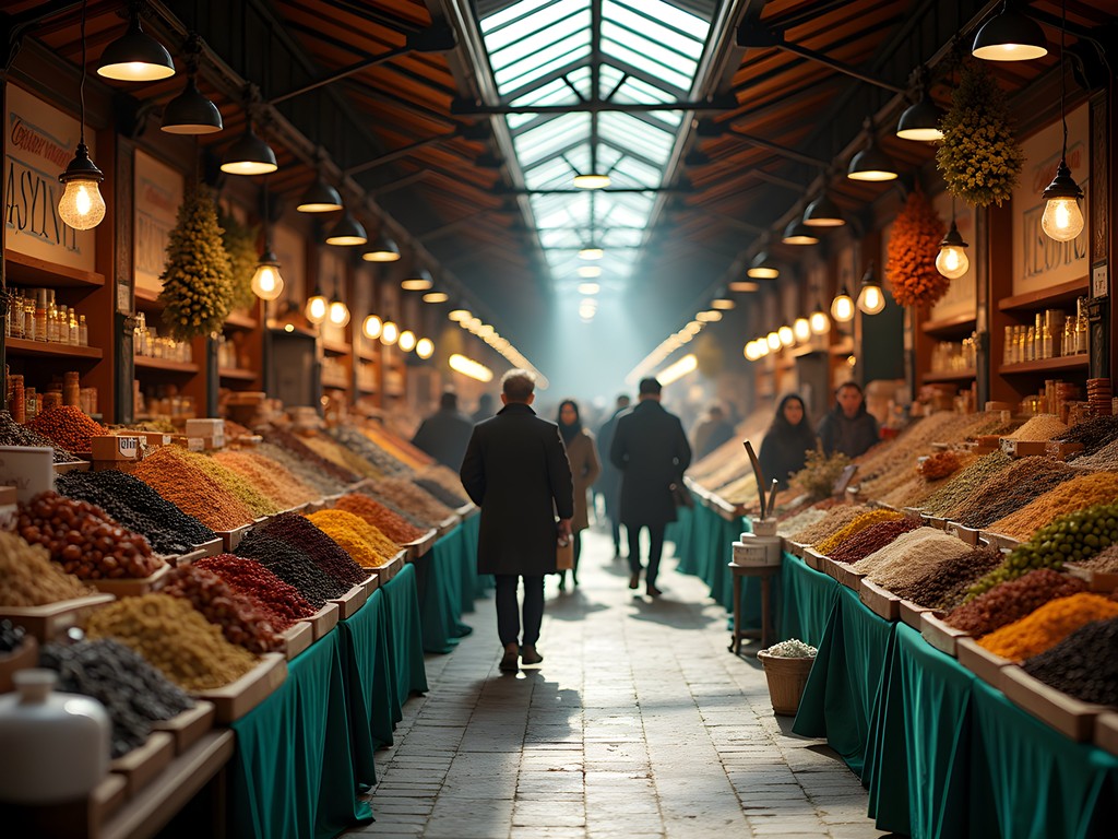 Morning activity at Thessaloniki's historic Modiano Market