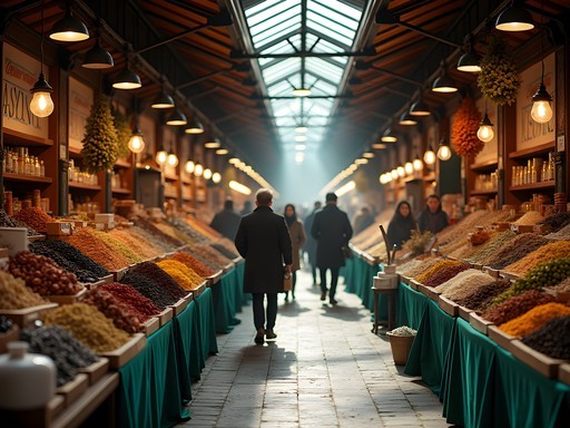 Morning activity at Thessaloniki's historic Modiano Market