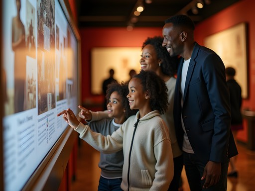 Family exploring exhibits at National Museum of African American History and Culture
