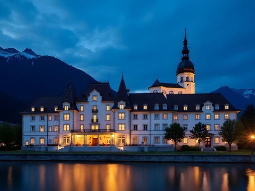 The Dolder Grand hotel showcasing architectural symmetry and sacred geometry principles