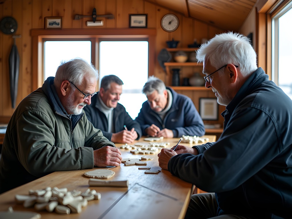 Traditional scrimshaw workshop at the Iñupiat Heritage Center in Barrow, Alaska