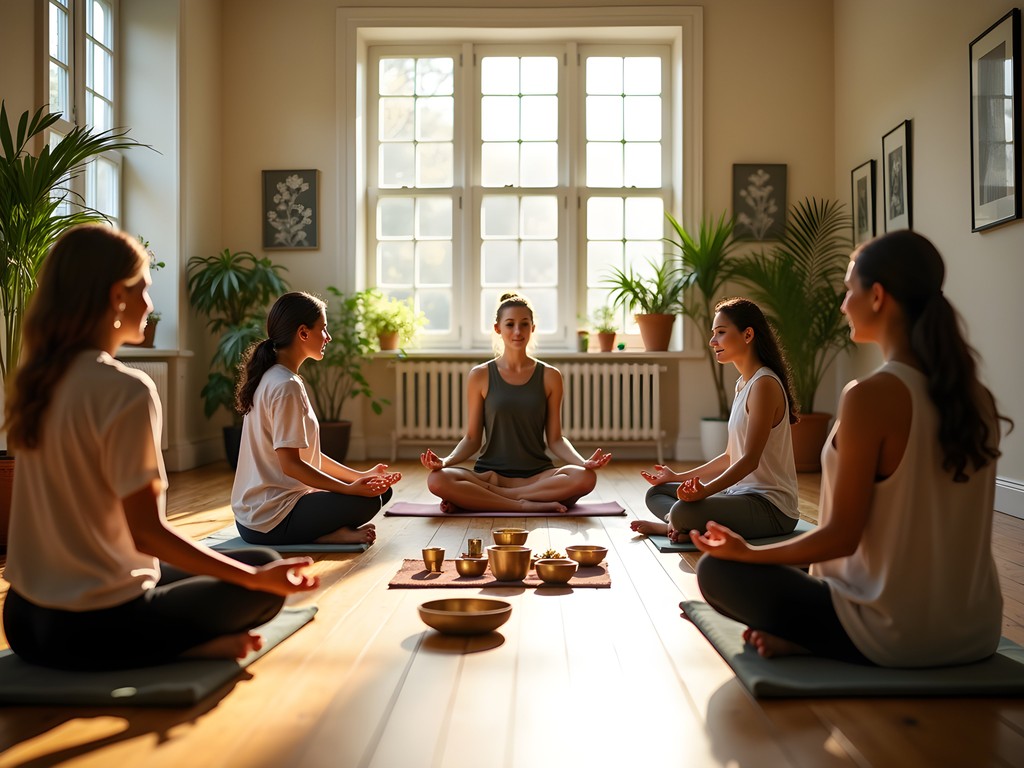 Energy healing workshop in Brighton with participants in a converted Victorian space