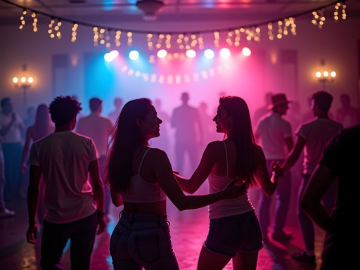 Energetic salsa dancing at Zaperoco Bar in Cali, Colombia
