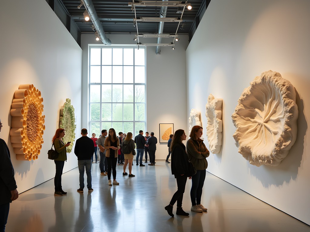 Biomimicry art exhibition at Austin Peay State University gallery showing nature-inspired designs
