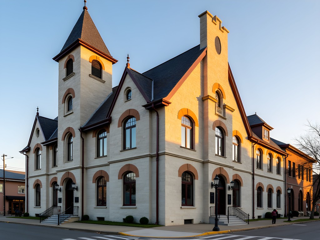 Historic Customs House Museum in Clarksville with Victorian Gothic architecture