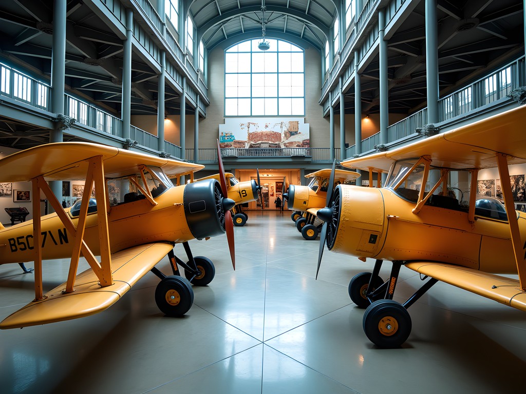 College Park Aviation Museum exhibit showing early aircraft and aviation history