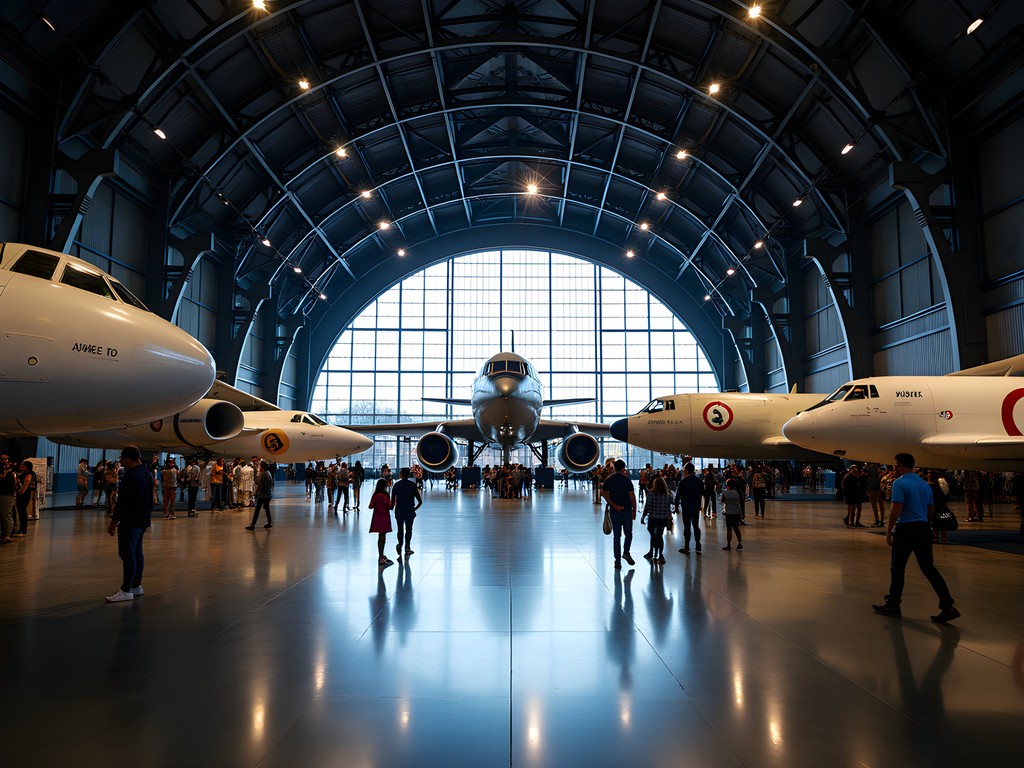 Expansive aircraft display at National Museum of the United States Air Force in Dayton