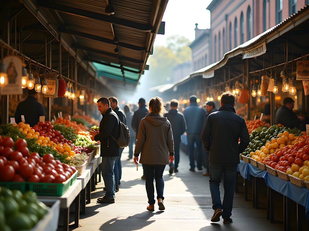 Bustling Saturday morning at Detroit's historic Eastern Market