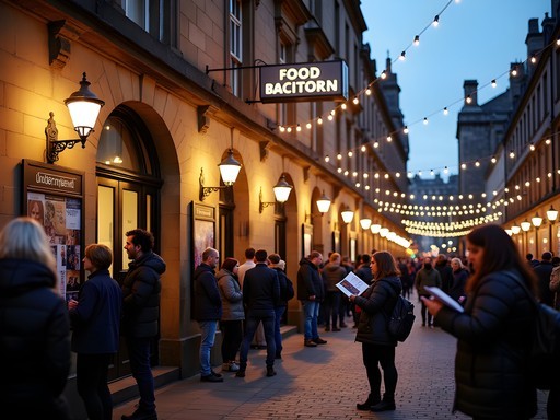 Crowds gathering outside popular Edinburgh Fringe venue
