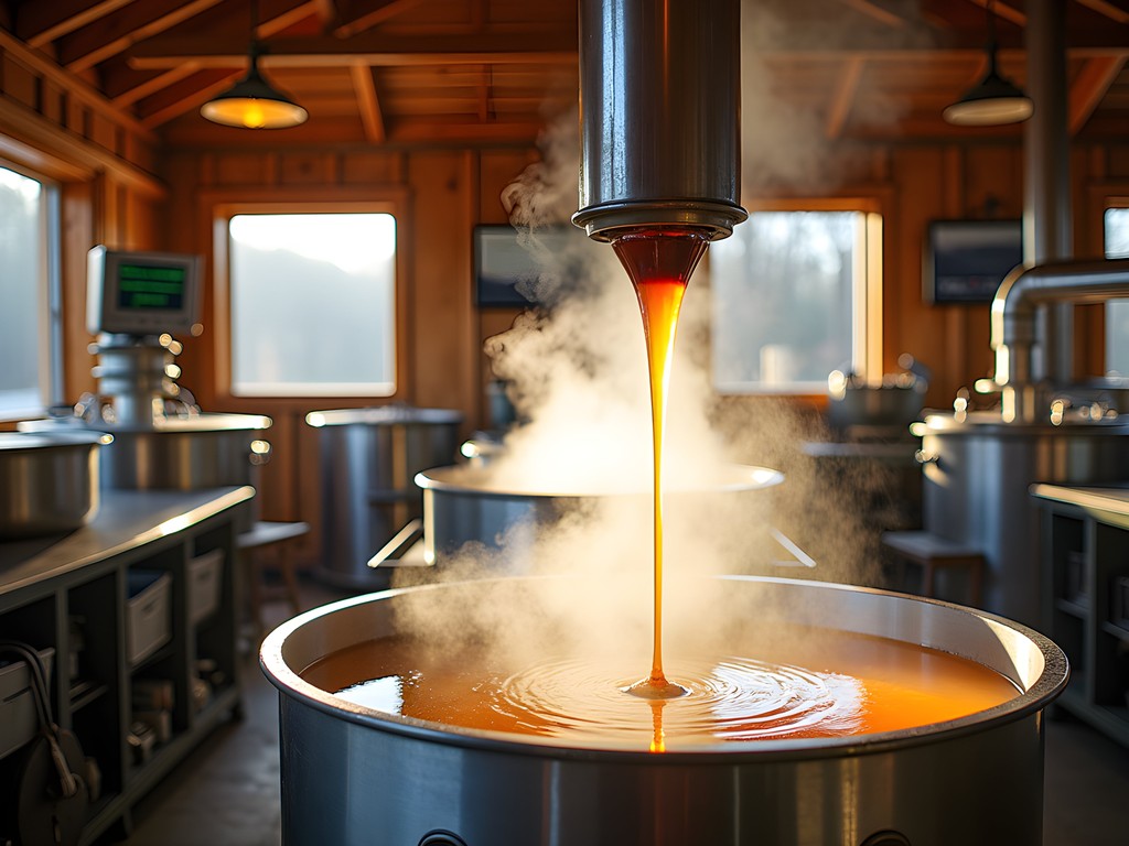 Modern sustainable maple syrup production at a family-owned sugarhouse in Essex