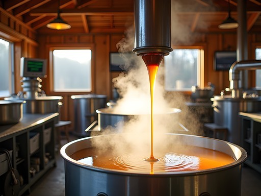 Modern sustainable maple syrup production at a family-owned sugarhouse in Essex