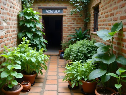 Traditional Paraguayan healer's medicinal plant garden