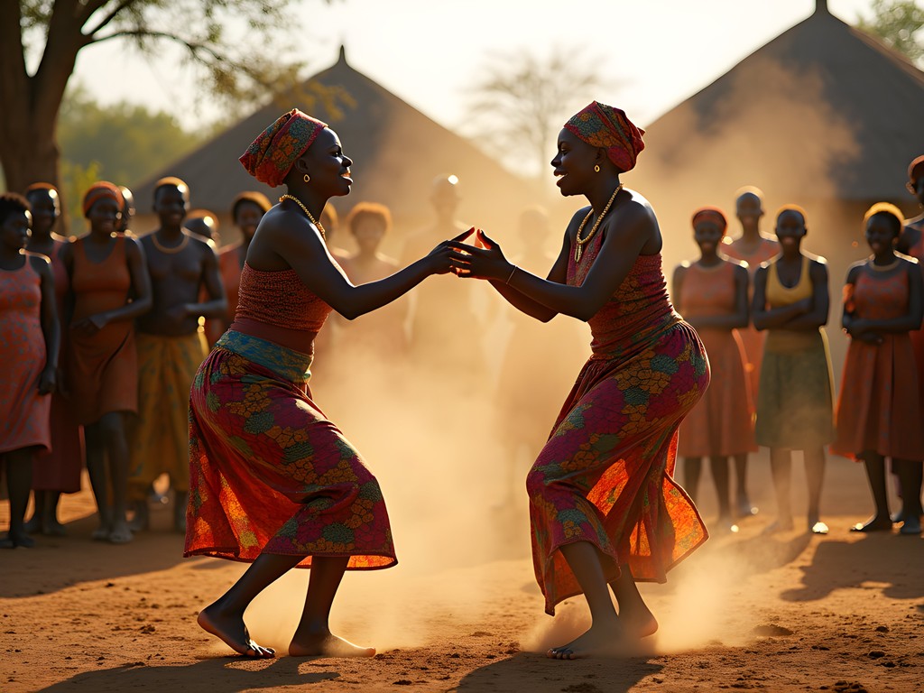 Traditional harvest dance celebration in Tati Siding village near Francistown