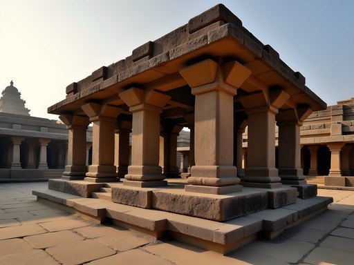 Famous stone chariot at Vittala Temple complex in Hampi
