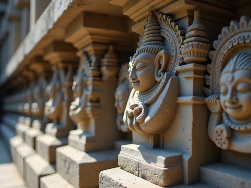 Intricate stone carvings at Changu Narayan Temple showing ancient craftsmanship