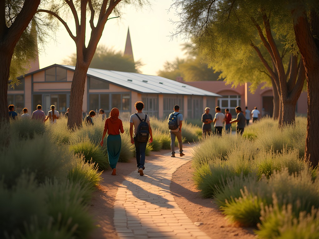 University of Khartoum's botanical gardens showcasing native Sudanese plant species