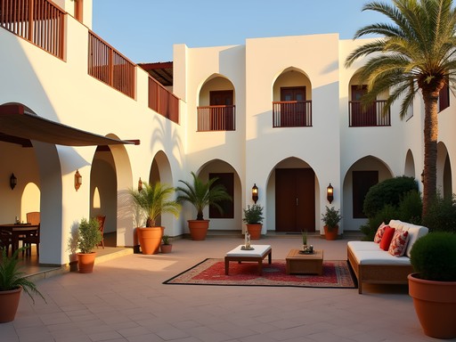 Traditional residential courtyard in Al-Amarat district of Khartoum