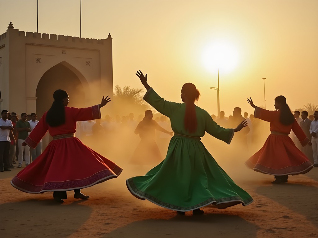 Sufi whirling dervish ceremony at Hamed al-Nil tomb in Omdurman, Khartoum