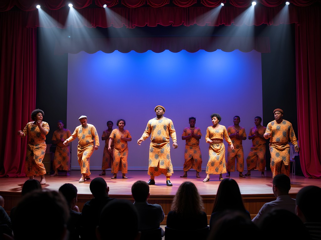 Contemporary Nigerian theater performance at Terra Kulture arts center in Lagos