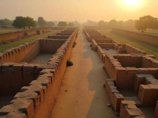 Ancient ruins at Harappa archaeological site in Punjab Pakistan