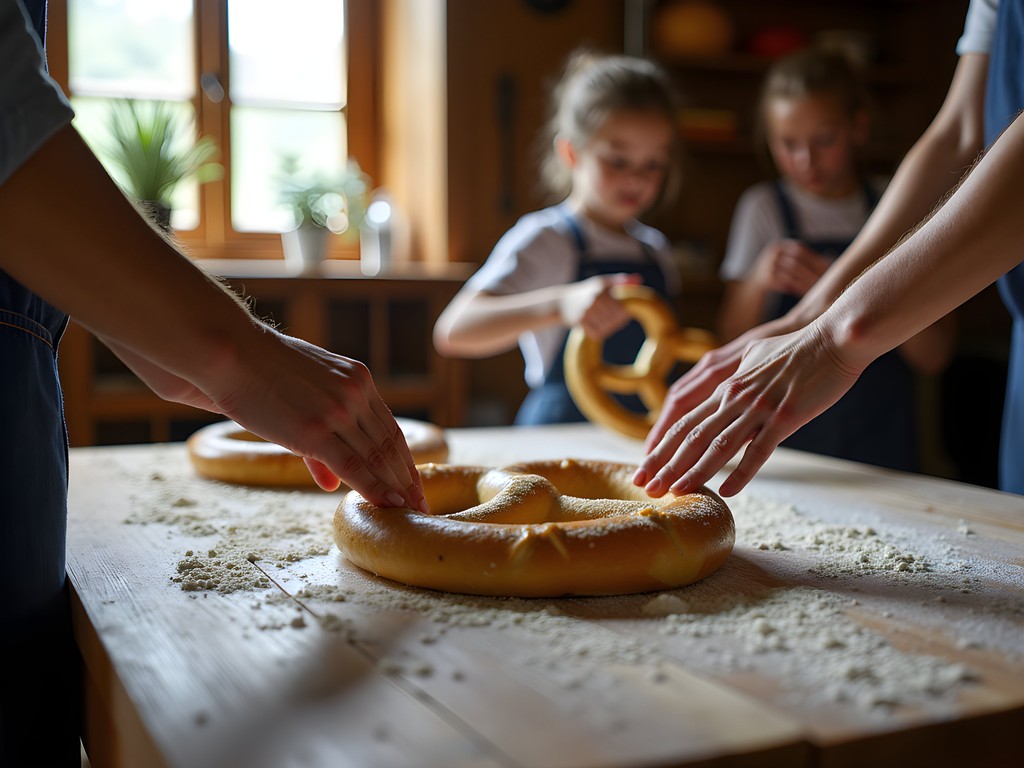 Traditional pretzel making workshop at Amish Farm and House in Lancaster
