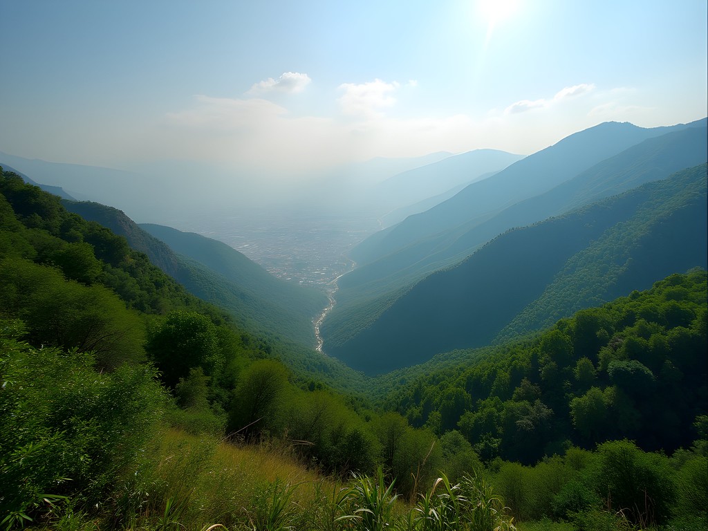 Panoramic view of Margalla Hills National Park with Islamabad in the background