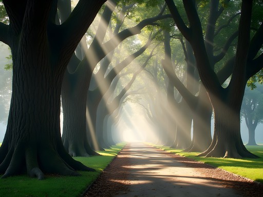 Ancient ahuehuete cypress trees in Chapultepec Park, Mexico City