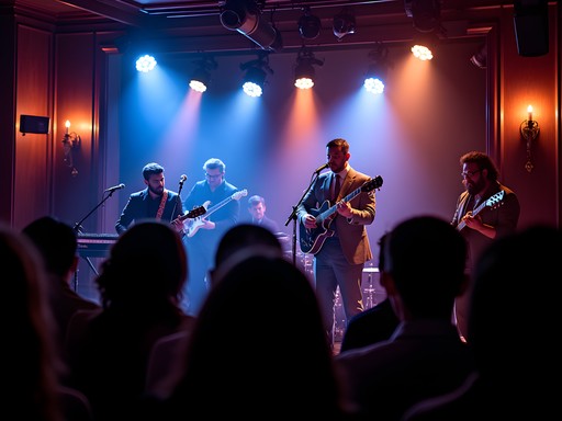 Atmospheric jazz performance at The Jazz Estate venue in Milwaukee with moody lighting