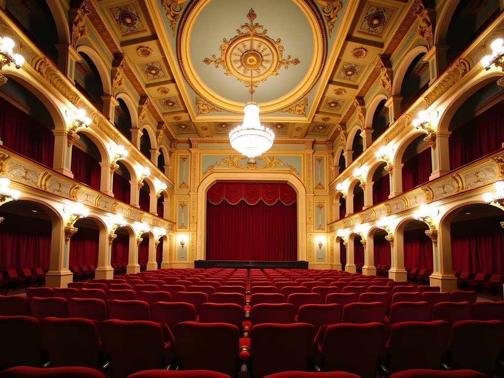 Ornate interior of Milwaukee's historic Pabst Theater with golden accents and red velvet seating