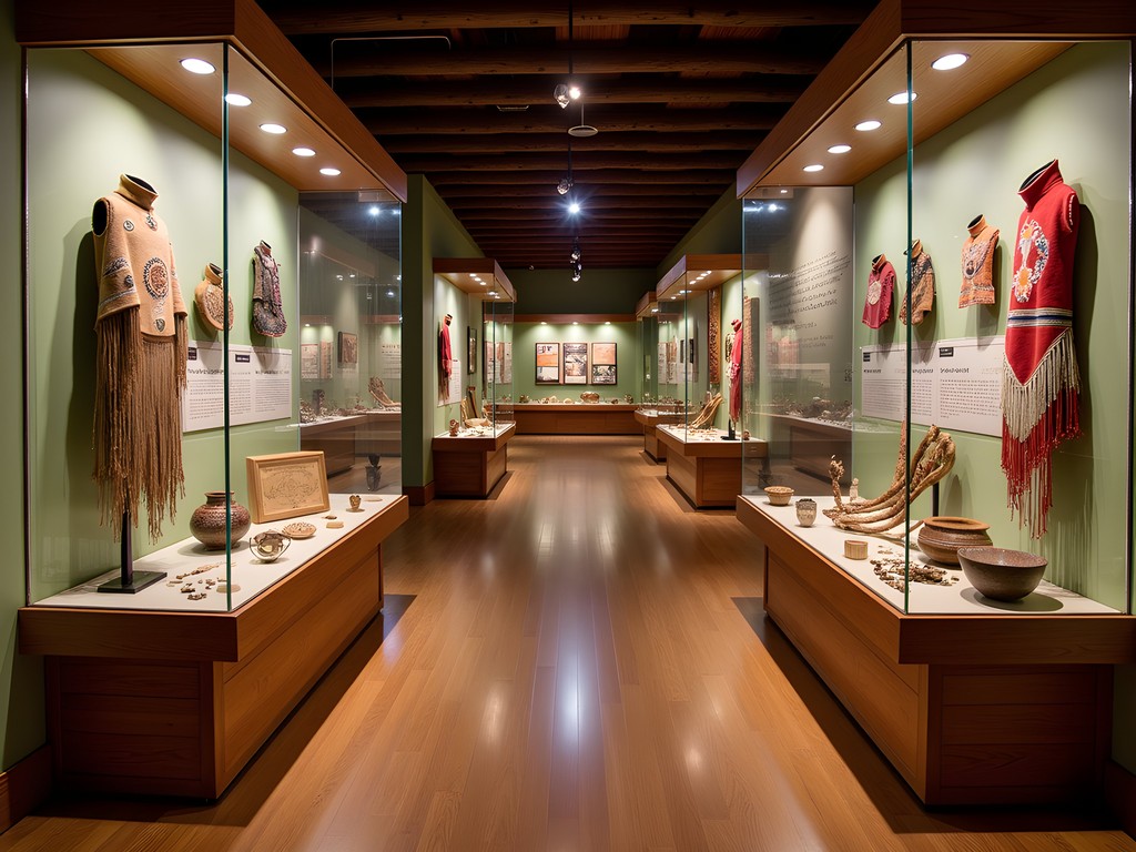 Native American and pioneer exhibits at Dakota Discovery Museum