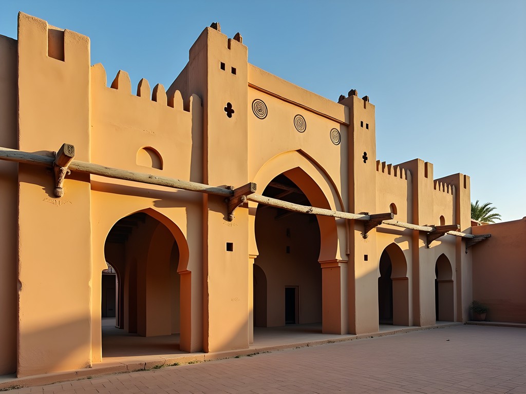 Grand Mosque of Mopti Mali showing Sudano-Sahelian architecture with wooden beams