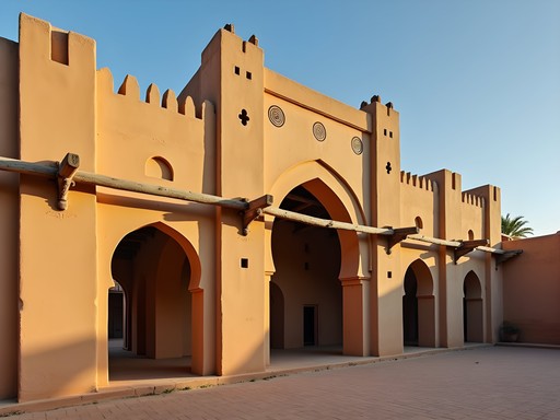 Grand Mosque of Mopti Mali showing Sudano-Sahelian architecture with wooden beams