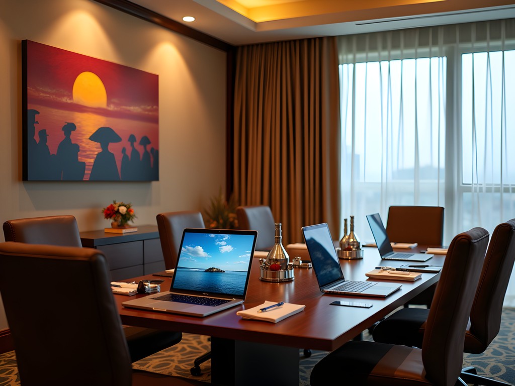 Secure luxury business meeting setup in Nairobi hotel showing privacy considerations