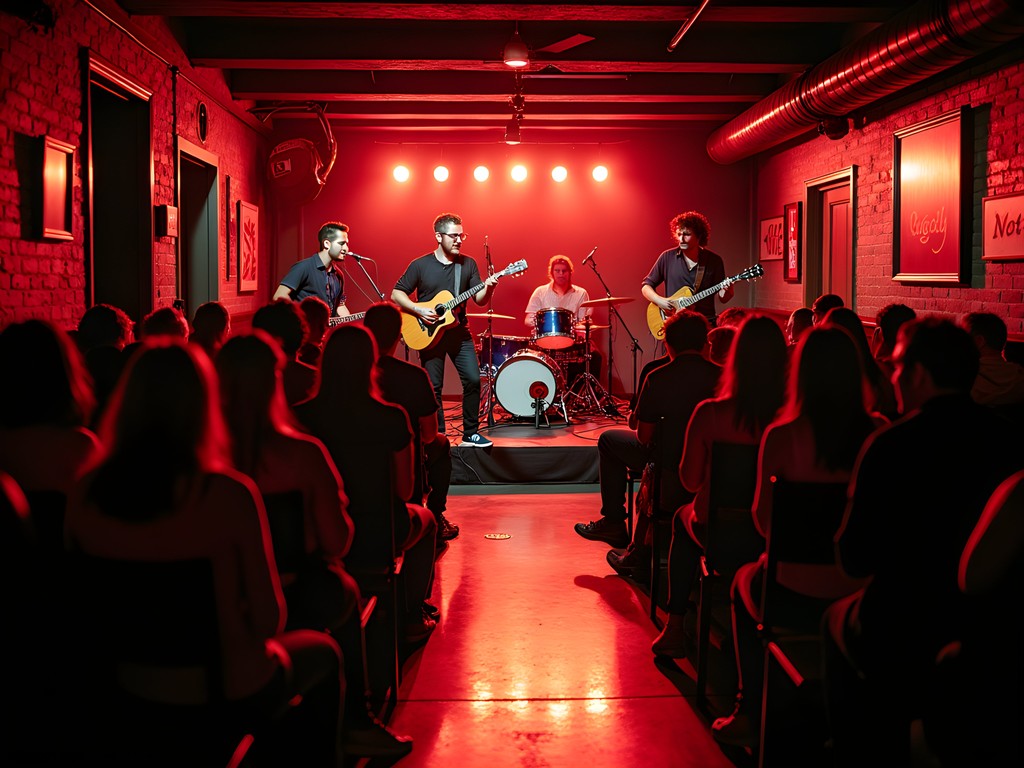 Musicians performing at The 5 Spot in East Nashville with audience in dimly lit venue