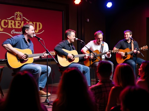 Musicians and comedians performing together at Third Coast Comedy Club in Nashville