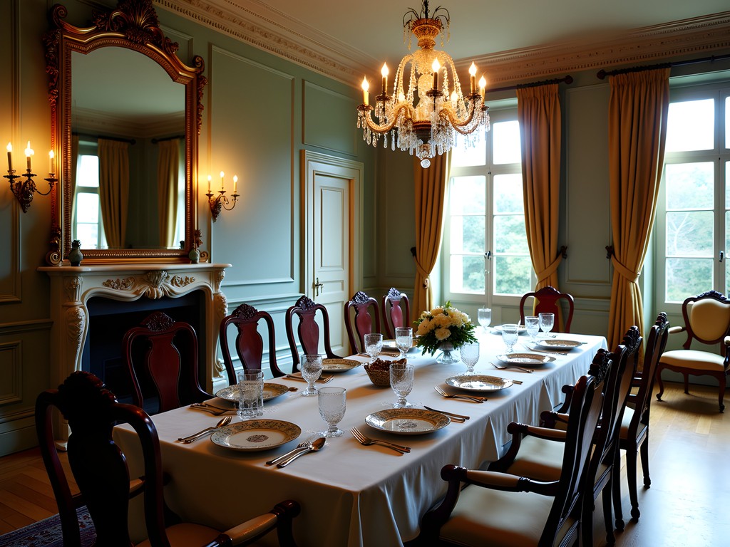 Elegant dining room at Musée Nissim de Camondo with period furniture and place settings