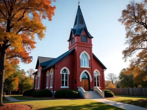 Historic African American church in Pine Bluff with Gothic architecture