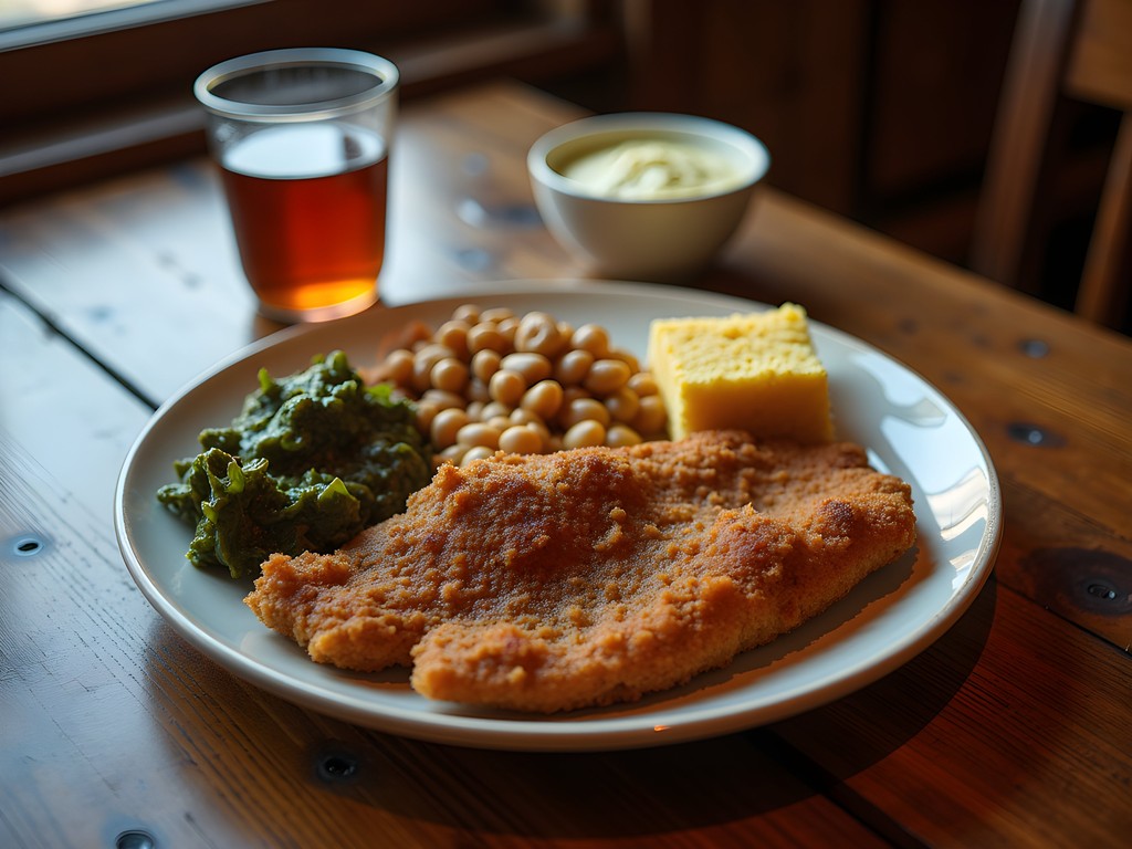 Traditional soul food spread at Grider Field Restaurant in Pine Bluff