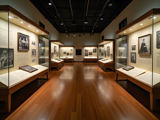 Historic photographs and artifacts displayed in the UAPB Museum and Cultural Center