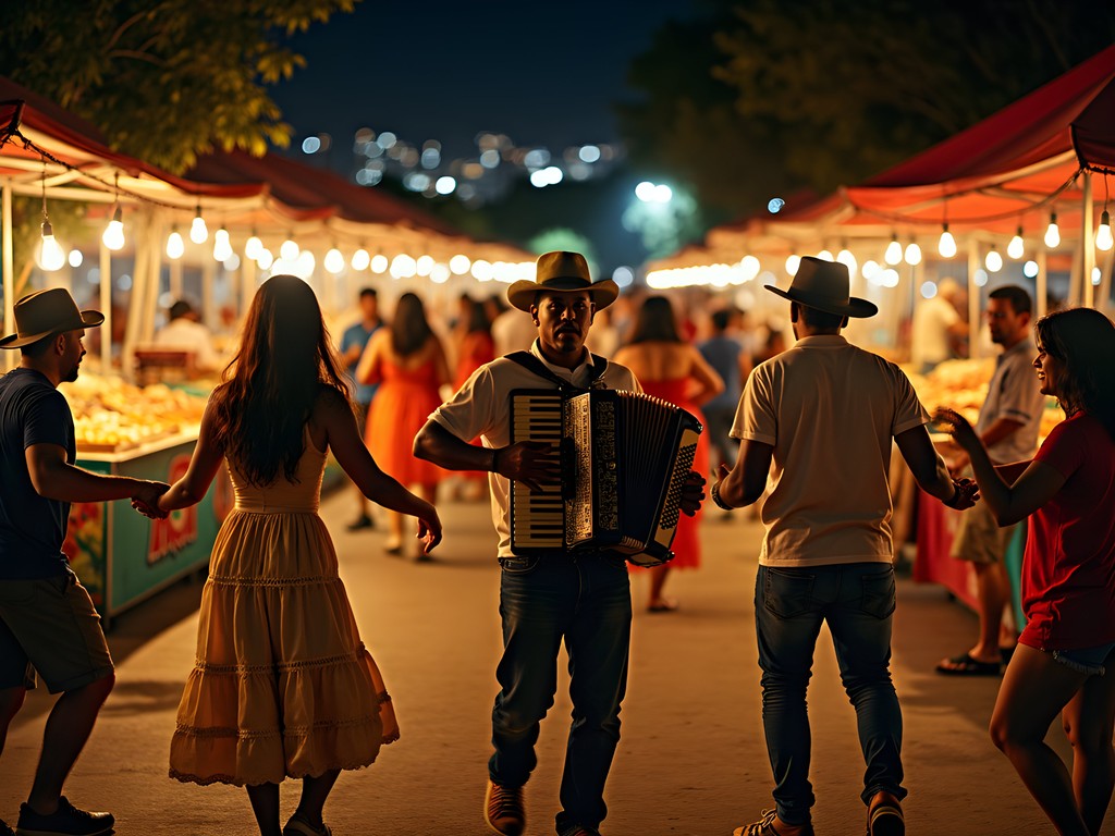 Live forró music performance at Feira de São Cristóvão cultural center in Rio