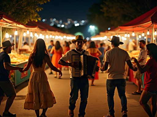 Live forró music performance at Feira de São Cristóvão cultural center in Rio