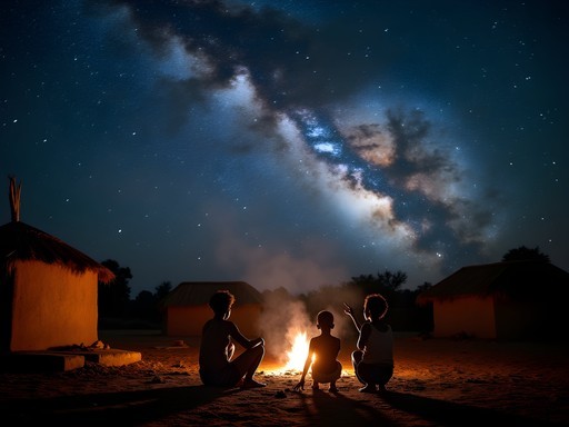 Stargazing with village elders in South Luangwa