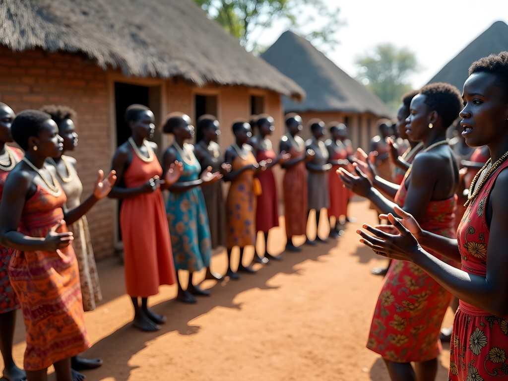 Traditional welcome ceremony in Mkhanya village, South Luangwa