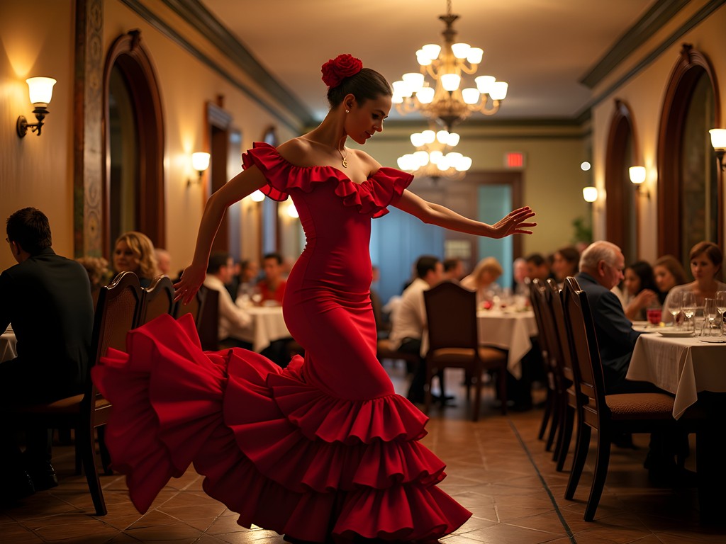 Dramatic flamenco performance at the historic Columbia Restaurant in Ybor City