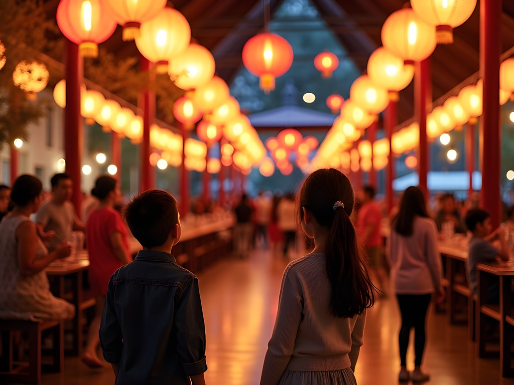 Colorful lantern displays at Taylorsville's Vietnamese Mid-Autumn Festival